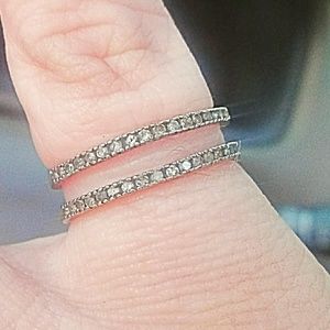 Sterling Silver Diamond Ring Guard